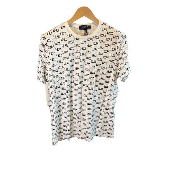 Forever 21 Mens Crew Neck Look Away T Shirt Sz XL - Picture 1 of 9